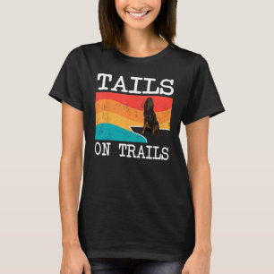 Staarten op paden Gordon Setter hond Funny Hiking T-shirt