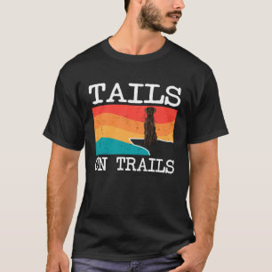 Staarten op wandelpaden Zwart Grote Deen Hond Wand T-shirt