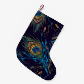 Staarten van de vredesvector. Embroidery pauock fe Kleine Kerstsok (Voorkant (Hangend))