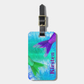 Staarten voor Zeemeermin en blauwe schalen Bagagelabel (Voorkant verticaal)