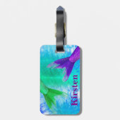 Staarten voor Zeemeermin en blauwe schalen Bagagelabel (Achterkant verticaal)