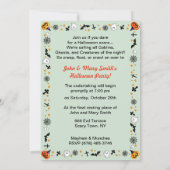 staarthaak met kat Halloween Kaart (Achterkant)