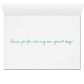 Staartkaart voor één tafel (Binenzijde Horizontaal (Onderkant))