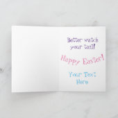 Staartkonijn Feestdagen Kaart (Binnen)