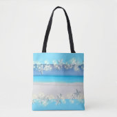 Staartparadijsblauwe wateren tropische bridde tote bag (Voorkant)