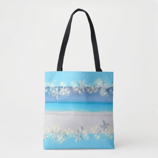 Staartparadijsblauwe wateren tropische bridde tote bag (Voorkant)