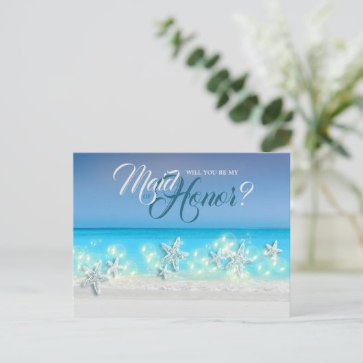 Staartparadijsblauwe wateren tropische makreeleer aankondigingskaart (Staand voorkant)