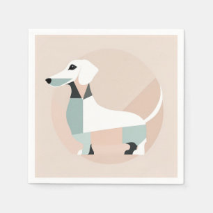 Staartshond die in een cirkel staat servet