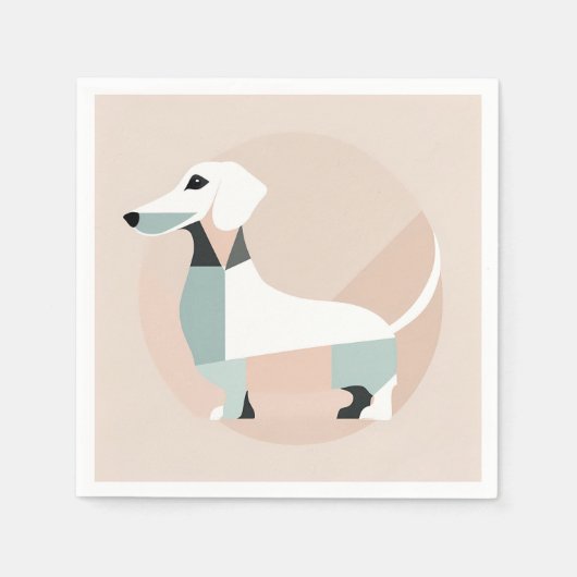Staartshond die in een cirkel staat servet (Voorkant)