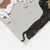Staartshond hondenpatroon fleece deken (Hoek)