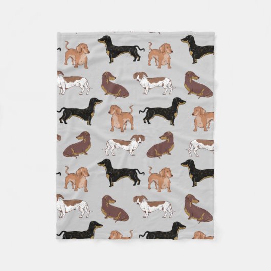 Staartshond hondenpatroon fleece deken (Voorkant)
