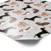 Staartshond hondenpatroon foto afdruk (Hoek)