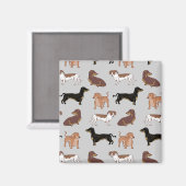 Staartshond hondenpatroon magneet (Voorkant / Achterkant)