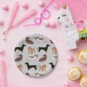 Staartshond hondenpatroon papieren bordje (Feest)