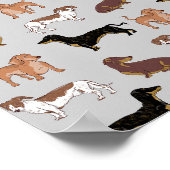 Staartshond hondenpatroon poster (Hoek)