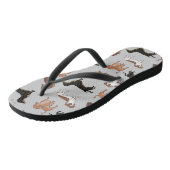 Staartshond hondenpatroon teenslippers (Schuin)