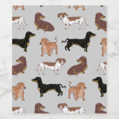 Staartshond hondenpatroon wijn etiket (Enkel label)