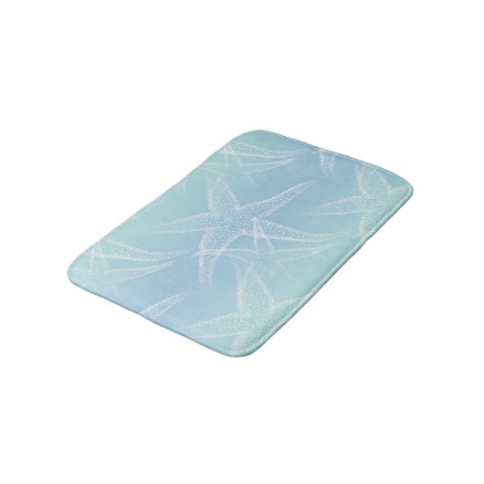 Staartvis Aqua Blue Beach Bath Mat (Gekanteld)