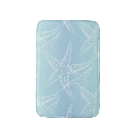Staartvis Aqua Blue Beach Bath Mat (Voorkant Verticaal)