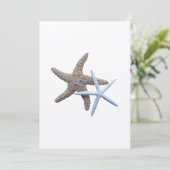 Staartvis Couple Felt White Coastal Wedding Kaart (Staand voorkant)