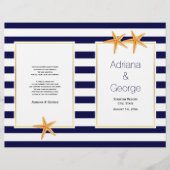 Staartvis en strepen gevouwen strandtrouwprogramma (Voorkant)