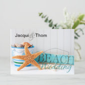 Staartvis Informal Beach Weddenschap Kaart (Staand voorkant)