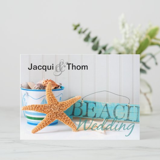 Staartvis Informal Beach Weddenschap Kaart (Staand voorkant)