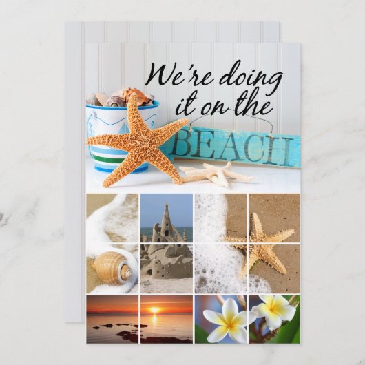 Staartvis Informal Beach Weddenschap Kaart (Voorkant / Achterkant)