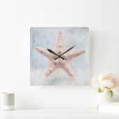 Staartvis met blauwe kauwgom Waterverf Vierkante Klok (Huis)