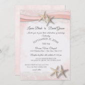 Staartvis Tropische  strandkoraalbruiloft Kaart (Voorkant / Achterkant)