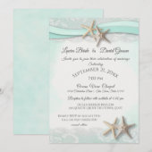 Staartvis Tropische  strandvlek bruiloft Kaart (Voorkant / Achterkant)