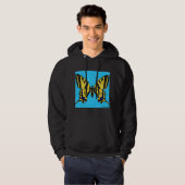 Staartvlinder (levendig) - Sweatshirt met capuchon (Voorkant volledig)