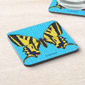 Staartvlinder - Plastic Coaster Bier Onderzetter (Linkerzijde)