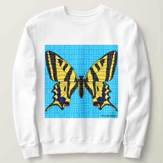 Staartvlinder (wit) - Dames sweatshirt (Design voorkant)
