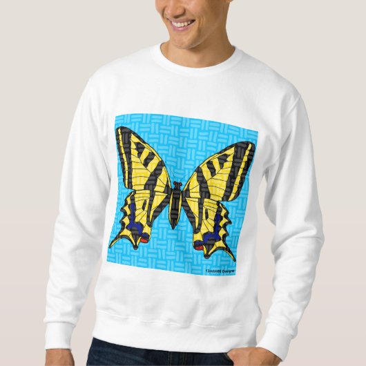 Staartvlinder (wit) - Heren sweatshirt (Voorkant)