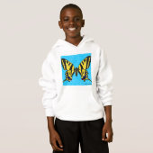 Staartvlinder (wit) - Jongens Pull-Over Hoodie (Voorkant volledig)