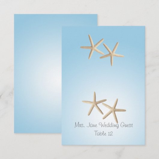Staarvis bruiloft Zitplaatskaart Kaart (Voorkant / Achterkant)