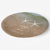 Staarvis Cute Couple Beach Nautical Weddings 2023 Papieren Bordje (Gekanteld)