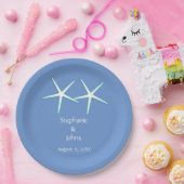 Staarvis Cute Couple Cornflower Blue Weddings 2021 Papieren Bordje (Feest)