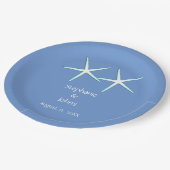 Staarvis Cute Couple Cornflower Blue Weddings 2021 Papieren Bordje (Gekanteld)