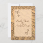 Staarvis-strand-bestemming bruiloft kaart (Achterkant)