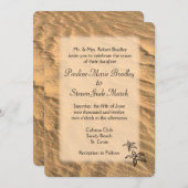 Staarvis-strand-bestemming bruiloft kaart (Voorkant / Achterkant)