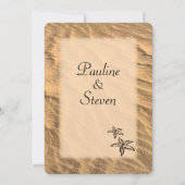 Staarvis-strand-bestemming bruiloft kaart (Achterkant)