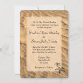 Staarvis-strand-bestemming bruiloft kaart (Voorkant)