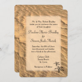 Staarvis-strand-bestemming bruiloft kaart