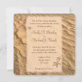 Staarvis-strand-bestemming bruiloft kaart (Voorkant)