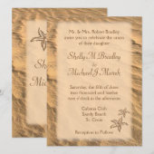 Staarvis-strand-bestemming bruiloft kaart (Voorkant / Achterkant)