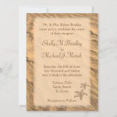 Staarvis-strand-bestemming bruiloft kaart (Voorkant)