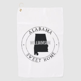 Staat Alabama Golf Towel gepersonaliseerd Golfhanddoek