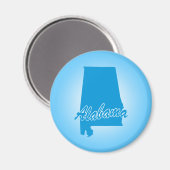 Staat Alabama Magneet (Voorkant / Achterkant)